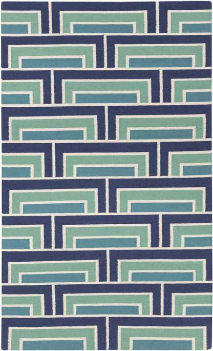 Opelika Modern Blue/Green Area Rug