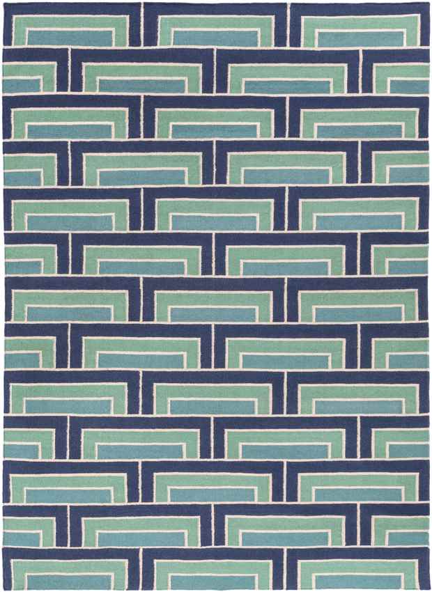 Opelika Modern Blue/Green Area Rug