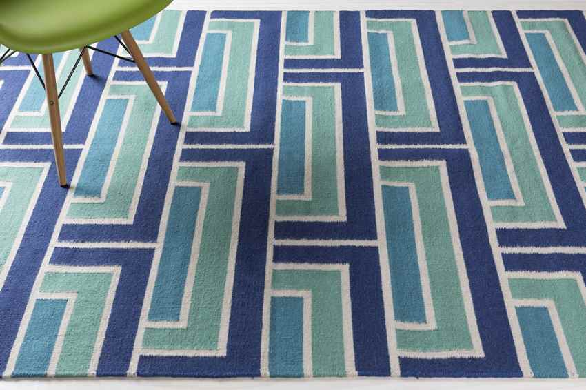 Opelika Modern Blue/Green Area Rug