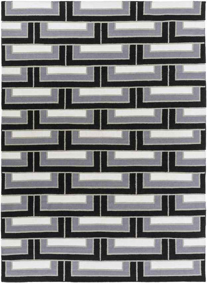 Opelika Modern Black/Grey Area Rug