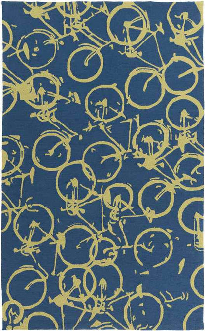 Ordway Modern Cobalt/Lime Area Rug