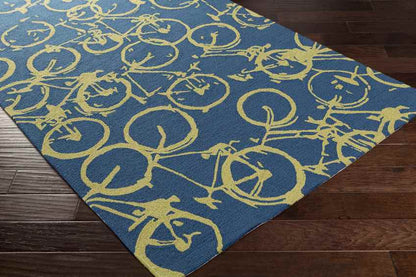 Ordway Modern Cobalt/Lime Area Rug