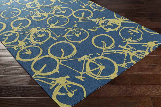 Ordway Modern Cobalt/Lime Area Rug