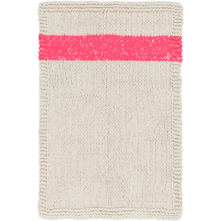Ozan Modern Khaki/Bright Pink Area Rug