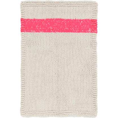 Ozan Modern Khaki/Bright Pink Area Rug