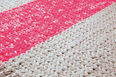 Ozan Modern Khaki/Bright Pink Area Rug