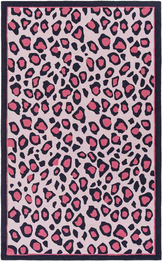 Paragould Modern Bright Pink/Blush/Navy Area Rug