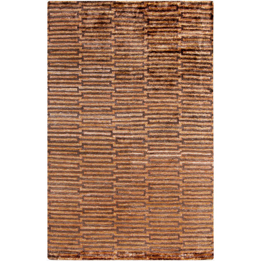 Bezons Modern Espresso/Golden Brown Area Rug