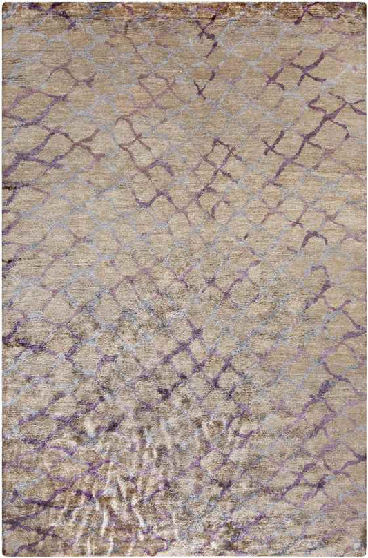 Grigny Modern Plum/Dusty Sage Area Rug