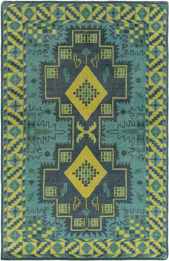 Plainview Modern Green/Teal Area Rug