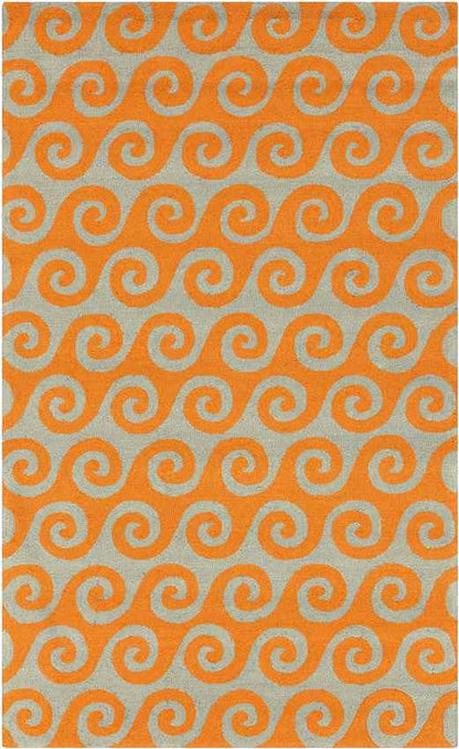 Pritchett Modern Burnt Orange Area Rug