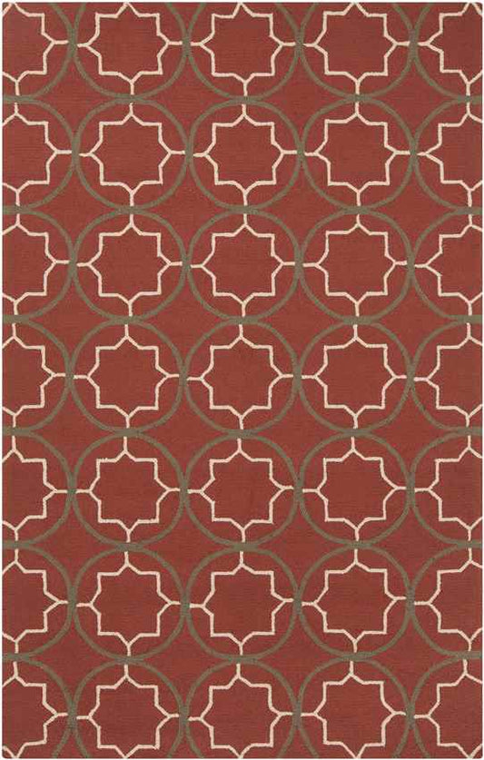 Oostwold Modern Burgundy Area Rug