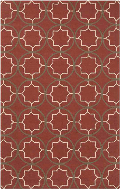 Oostwold Modern Burgundy Area Rug