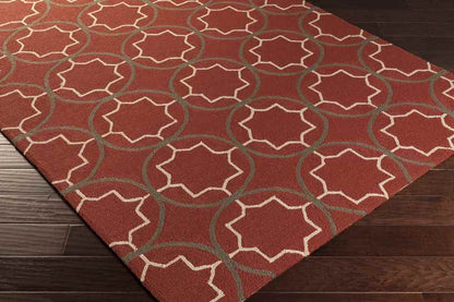 Oostwold Modern Burgundy Area Rug