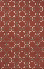 Oostwold Modern Burgundy Area Rug