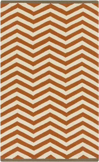 Quitman Modern Burnt Orange Area Rug