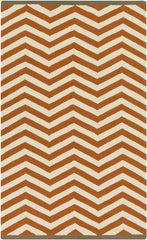 Quitman Modern Burnt Orange Area Rug