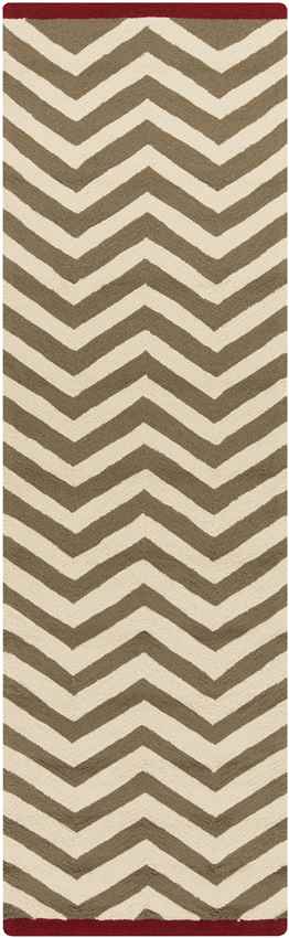 Quitman Modern Burgundy/Beige Area Rug