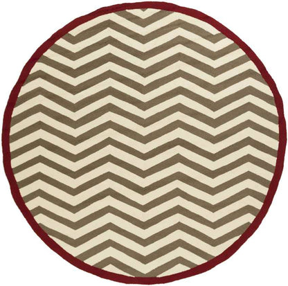 Quitman Modern Burgundy/Beige Area Rug