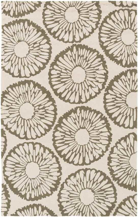 Ramah Modern Beige/Olive Area Rug