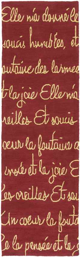 Rainbow Modern Cherry/Gold Area Rug