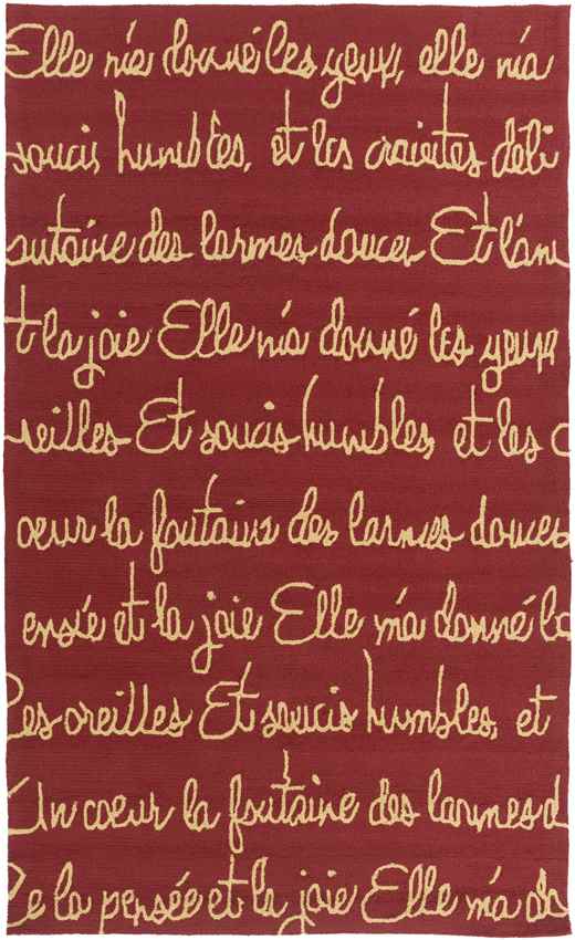 Rainbow Modern Cherry/Gold Area Rug