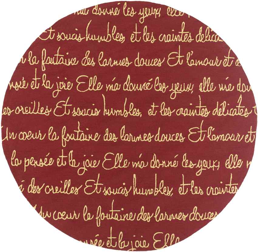 Rainbow Modern Cherry/Gold Area Rug