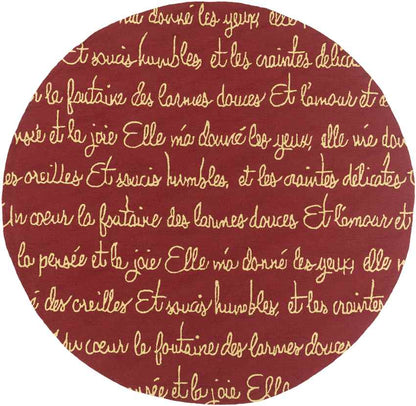 Rainbow Modern Cherry/Gold Area Rug