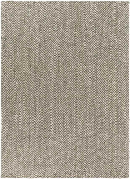 Orane Global Jute/Sisal Medium Gray/Cream Chevron Area Rug