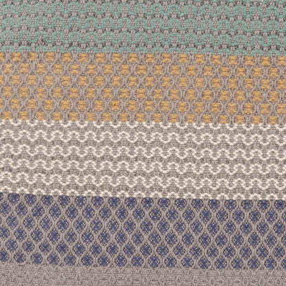 Reyno Modern Blue/Gray/Orange Area Rug
