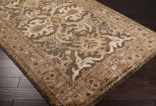 Savannah Modern Dark Brown/Olive Area Rug