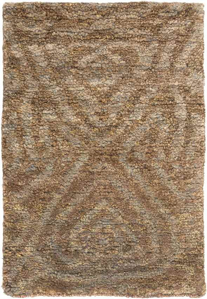 Screven Modern Jute/Sisal Charcoal/Dark Brown Area Rug