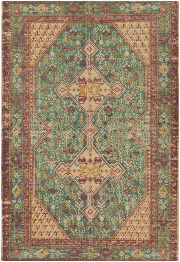 Shafter Traditional Khaki/Teal Area Rug