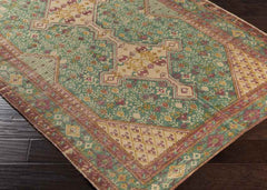 Shafter Traditional Khaki/Teal Area Rug