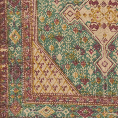 Shafter Traditional Khaki/Teal Area Rug