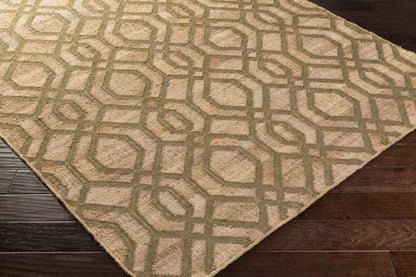 Shishmaref Global Green/Beige Area Rug