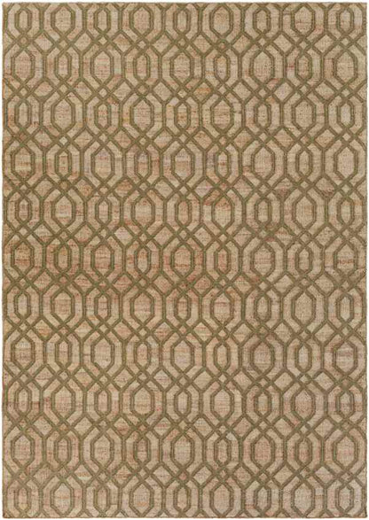 Shishmaref Global Green/Beige Area Rug
