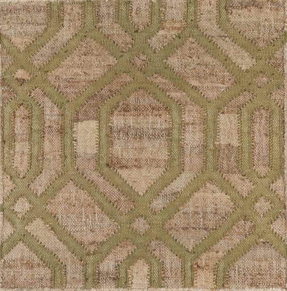 Shishmaref Global Green/Beige Area Rug