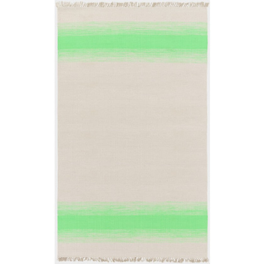 Snowflake Modern Grass Green/Beige Area Rug