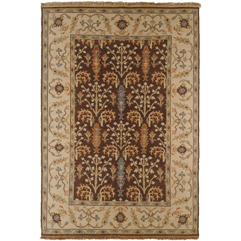 Haxby Traditional Brown Area Rug