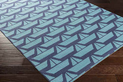 Tuscumbia Modern Dark Blue Area Rug