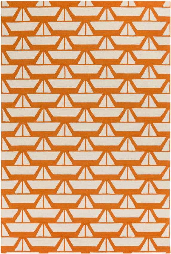 Tuscumbia Modern Orange/Beige Area Rug