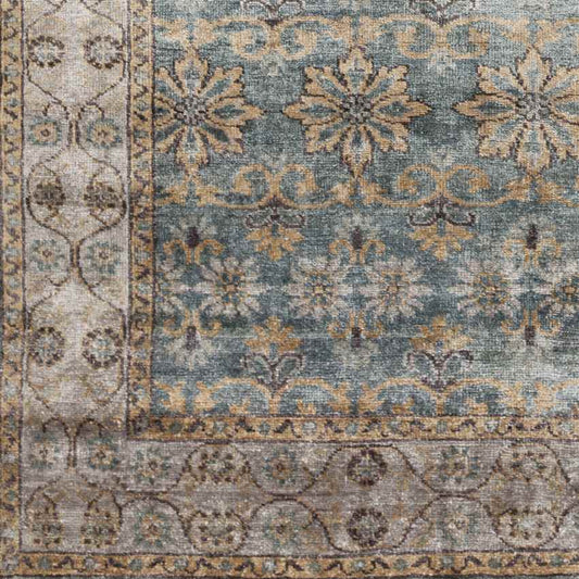 Vallejo Traditional Teal/Charcoal Area Rug