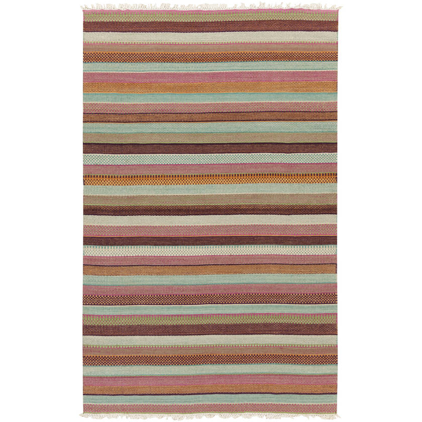 Victorville Modern Salmon/Brown/Green Area Rug