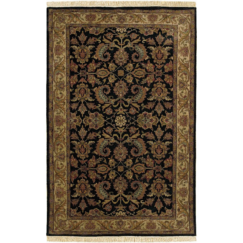 Vredenburgh Traditional Black/Gray Area Rug