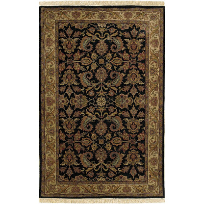 Vredenburgh Traditional Black/Gray Area Rug