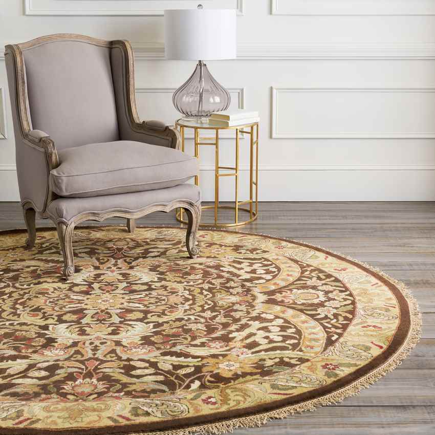 Waco Traditional Dark Brown Area Rug