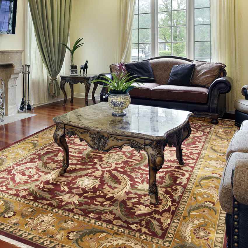 Walsh Traditional Red/Brown Area Rug