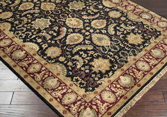 Walthourville Traditional Red/Green/Black Area Rug