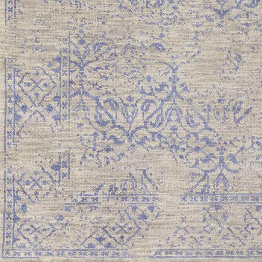 Wellton Traditional Medium Gray/Dark Blue Area Rug